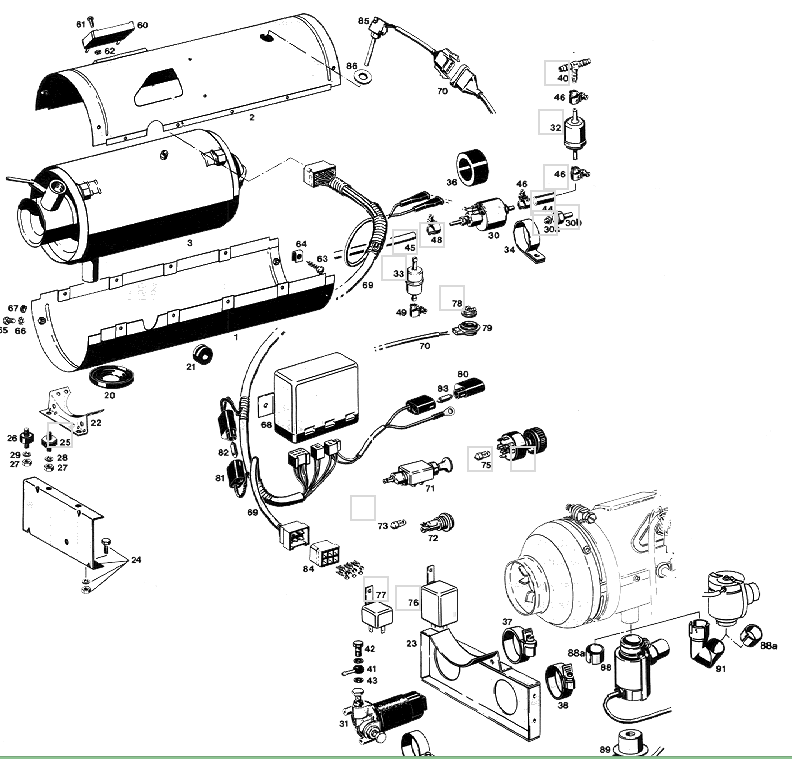 Servicekit voor dieselverwarmer Eberspächer, geschikt voor Airtronic D4 & D4