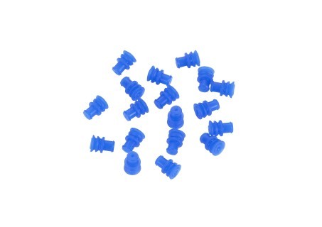 Webasto Single wire seal. Watertight. Ø 0.35 mm - Ø 1 mm. Length 8 mm. Blue. 20 Pcs