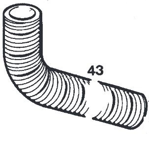 Eberspächer Flexible exhaust pipe for D 8 L C heaters. Ø 42 mm. Stainless steel. (1-43)