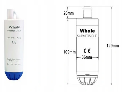 Whale Dompelwaterpomp GP1356. 24 Volt