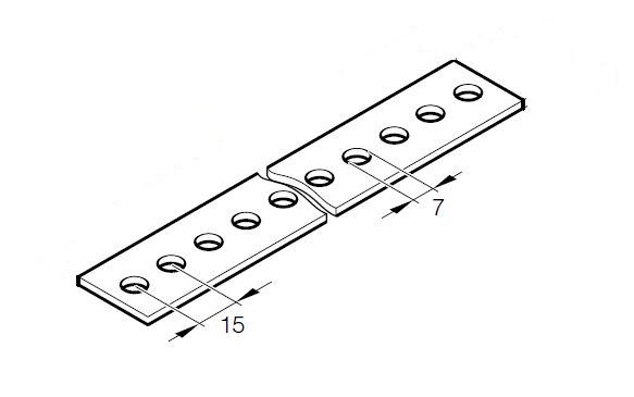 Eberspächer Set mounting strips. Silver-coloured. 15- and 19 cm