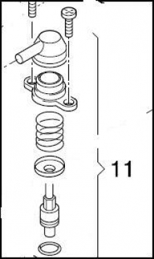 Eberspächer Oververhittingsvoeler met O- ring voor Hydronic 10 kachels. (1-11)
