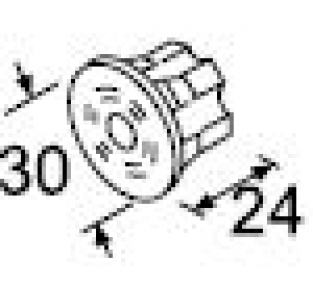 Webasto Montagesokkel voor schakelaar art nr: 1319243A. (5-5)