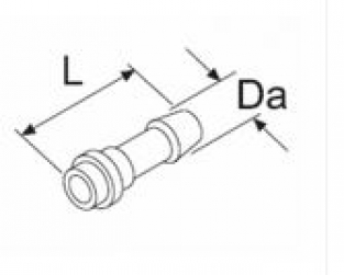 Webasto Sealing cone for fuel hose. Ø 8 mm. Length 32 mm. 10 Pieces
