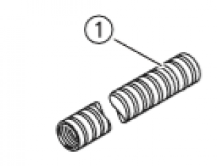 Webasto Damper suction hose for combustion air. Ø 18 mm - Ø 25 mm. Length 1110 mm. (4-1)
