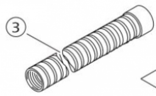 Webast Fleible exhaust hose. Ø 38 mm. Length 1000 mm. (7-3)