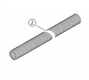 Webasto Flexible combustion hose. Ø 21,4 mm. Length 400 mm. (4-2)