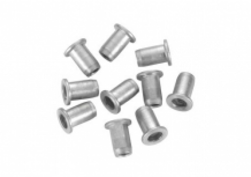 Webasto Klinknagelmoer. M6 x 15.5. D1 Ø 13 mm, D2 Ø 9 mm. Lengte 14.5 mm. Aluminium. Set a 10 stuks