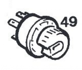 Eberspächer Bedieningsschakelaar voor D 8 L C kachels, typnr: 25 1765 en 25 1890. 12 Volt. (1-49)